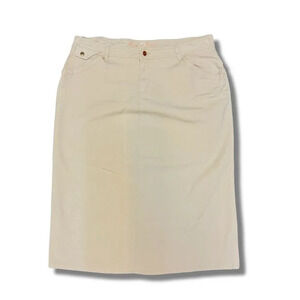 Original Threads Women's Beige Midi Skirt Size 20 with Pockets